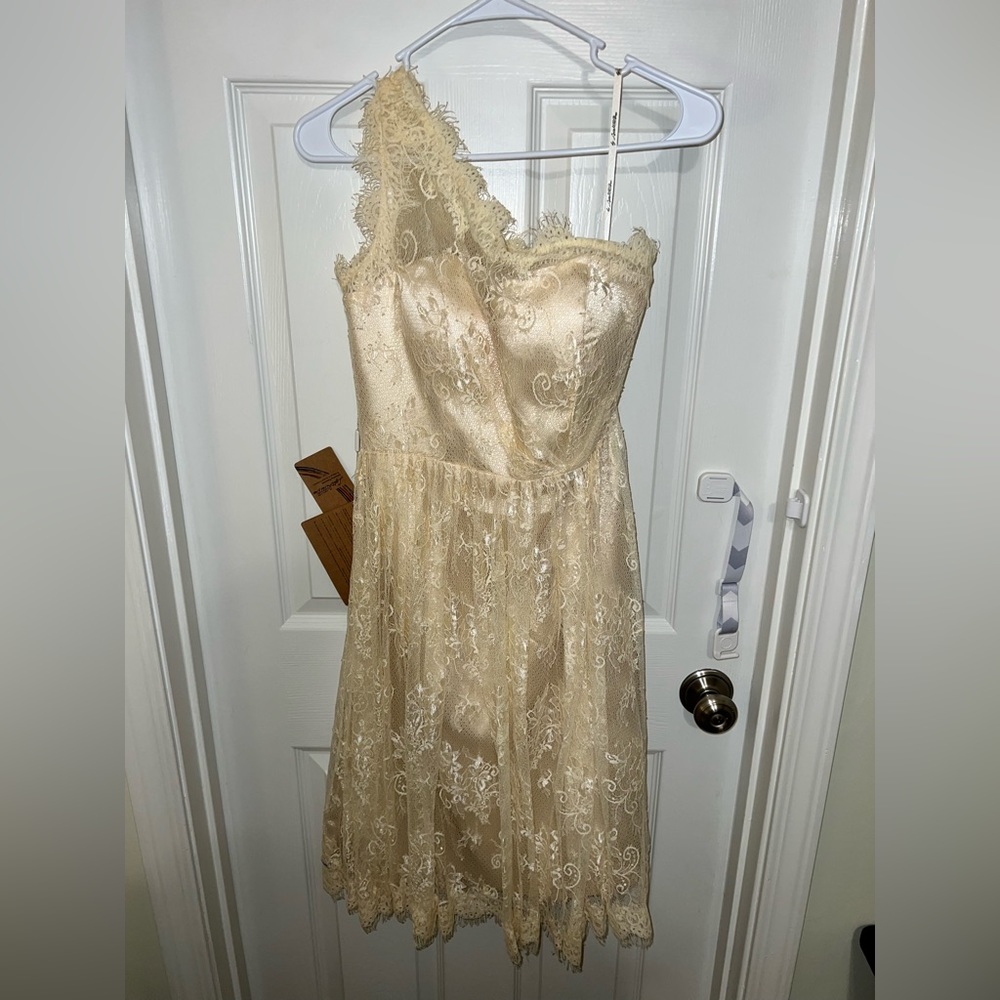 Lightinthebox champagne bridesmaids dress